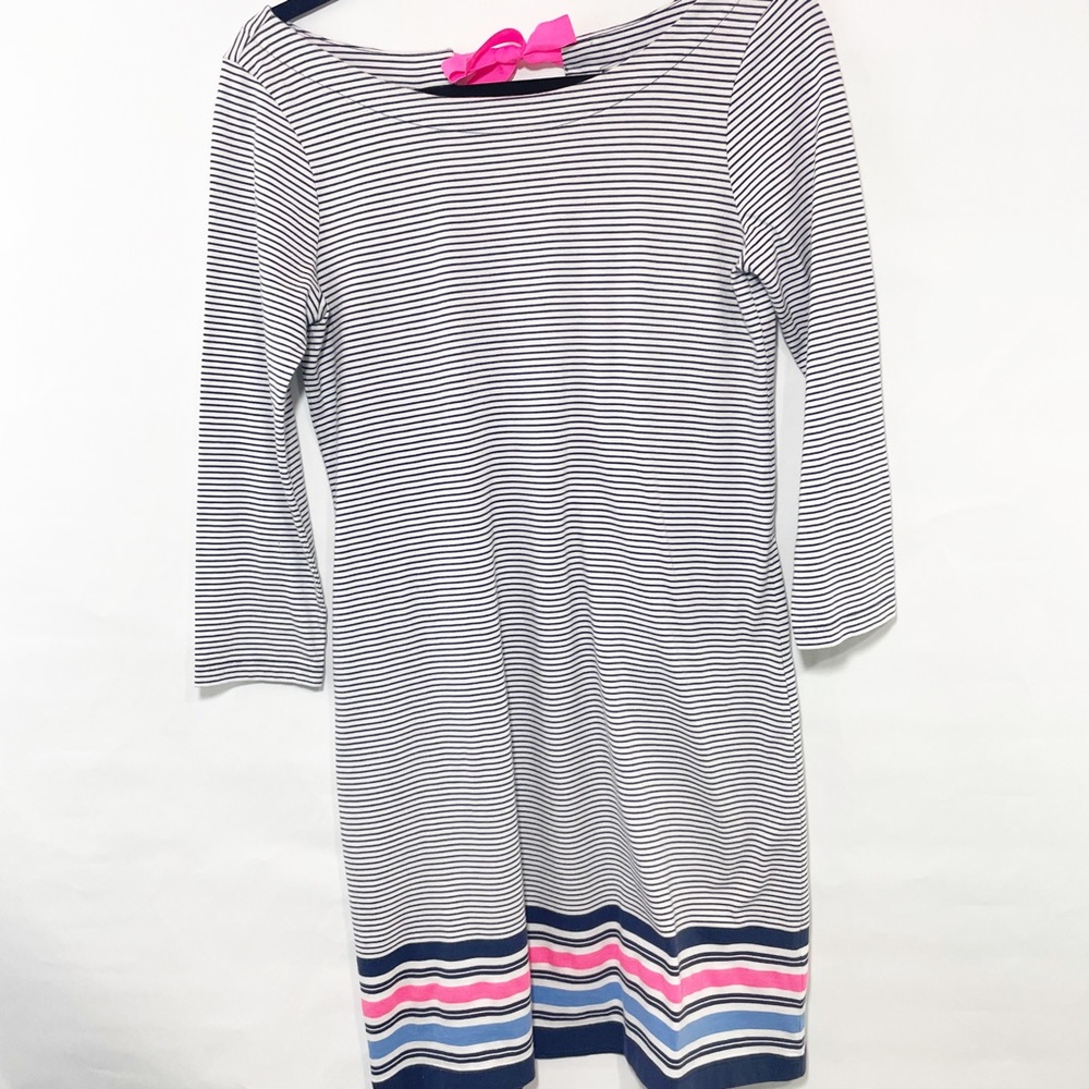 Lilly Pulitzer Noelle Dress True Navy Bayside Stripe t shirt dress